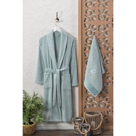 Havlulu Bornoz 2li Set MINT