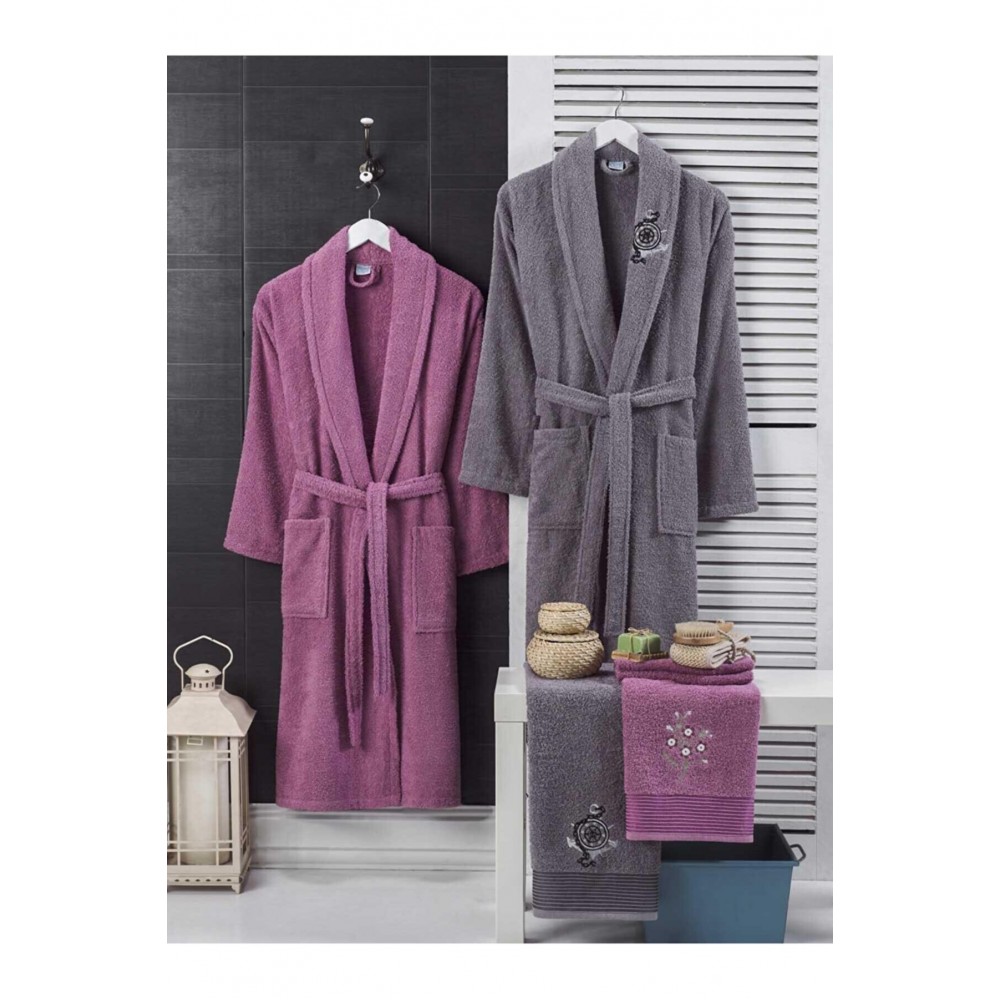 Rebeka Havlulu Bornoz 4'lü Set 