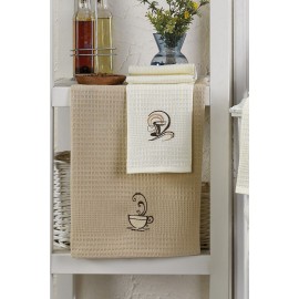 Rebeka 6'lı Mutfak Kurulama Bezi Coffee Seti