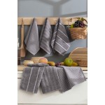Antrasit 6'lı Sophia 30x45 Mutfak Havlusu