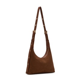 DIDOS  Octo – Caramel Suede No7 | Süet Taba Omuz Çantası