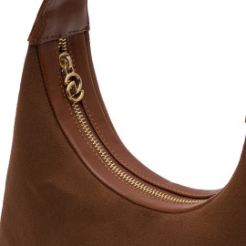 DIDOS  Octo – Caramel Suede No7 | Süet Taba Omuz Çantası