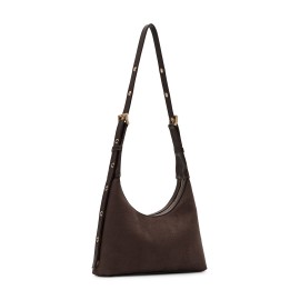 DIDOS  Octo – Suede Brown No7 | Süet Kahverengi Omuz Çantası