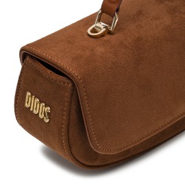 DIDOS  Chicky - Caramel Suede No12 | Taba Süet Deri Omuz Çantası