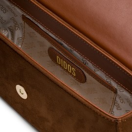 DIDOS  Chicky - Caramel Suede No12 | Taba Süet Deri Omuz Çantası