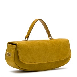 DIDOS  Chicky - Honey Suede No12 | Hardal Süet Deri Omuz Çantası