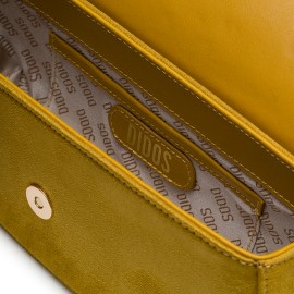 DIDOS  Chicky - Honey Suede No12 | Hardal Süet Deri Omuz Çantası