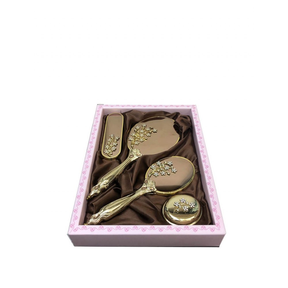 Saraylı 101 Çiçek Buketi Ayna Tarak Seti