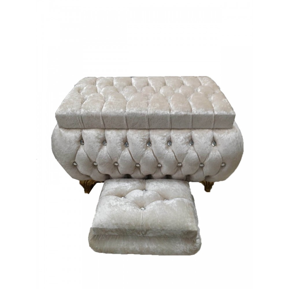 Swarovski Taşlı Kadife Gelin Sandığı