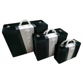 Valiz Tasarımlı Kadife Damat Çantası