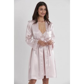 Pierre Cardin 4285 Saten 2 li Gecelik Sabahlık Set