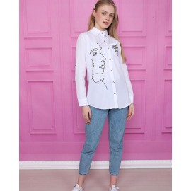 Jesse kadın uzun kol gömlek