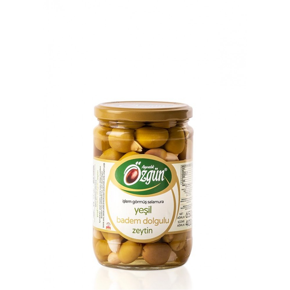 ÖZGÜN 1/2 lik Cam Kav.Badem Dolgulu Zeytin