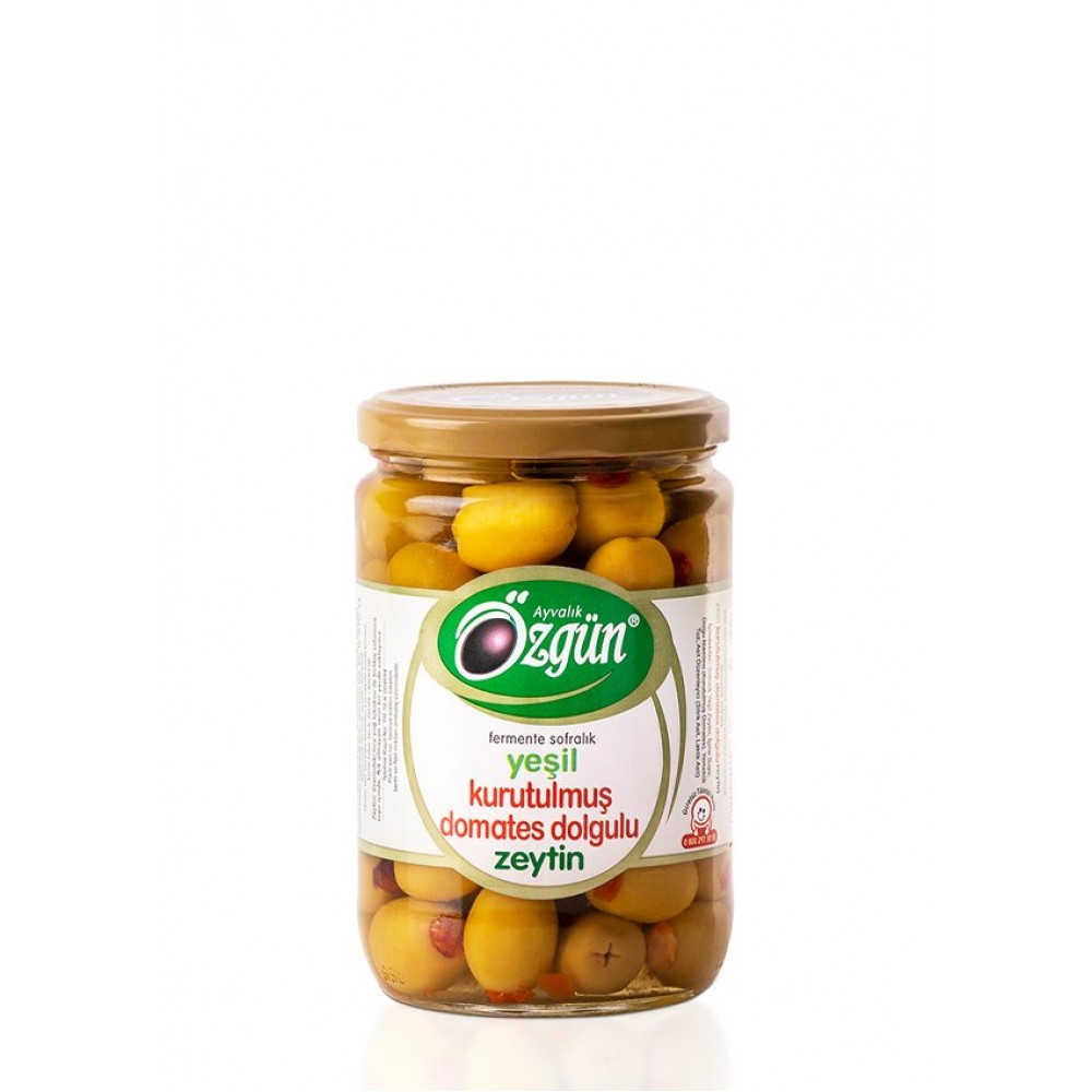 ÖZGÜN 1/2 lik Cam Kav.Kurutulmuş Domates Dolgulu Zeytin