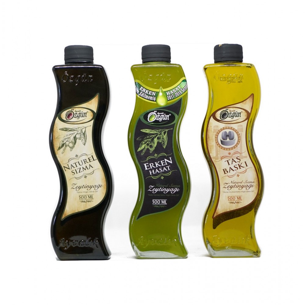 ÖZGÜN 3 lü Paket Taş Baskı & Sızma Zeytinyağı & Erken Hasat