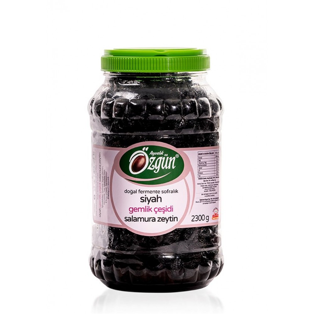 ÖZGÜN 3 lük Pet Kav.Gemlik Siyah Salamura Zeytin
