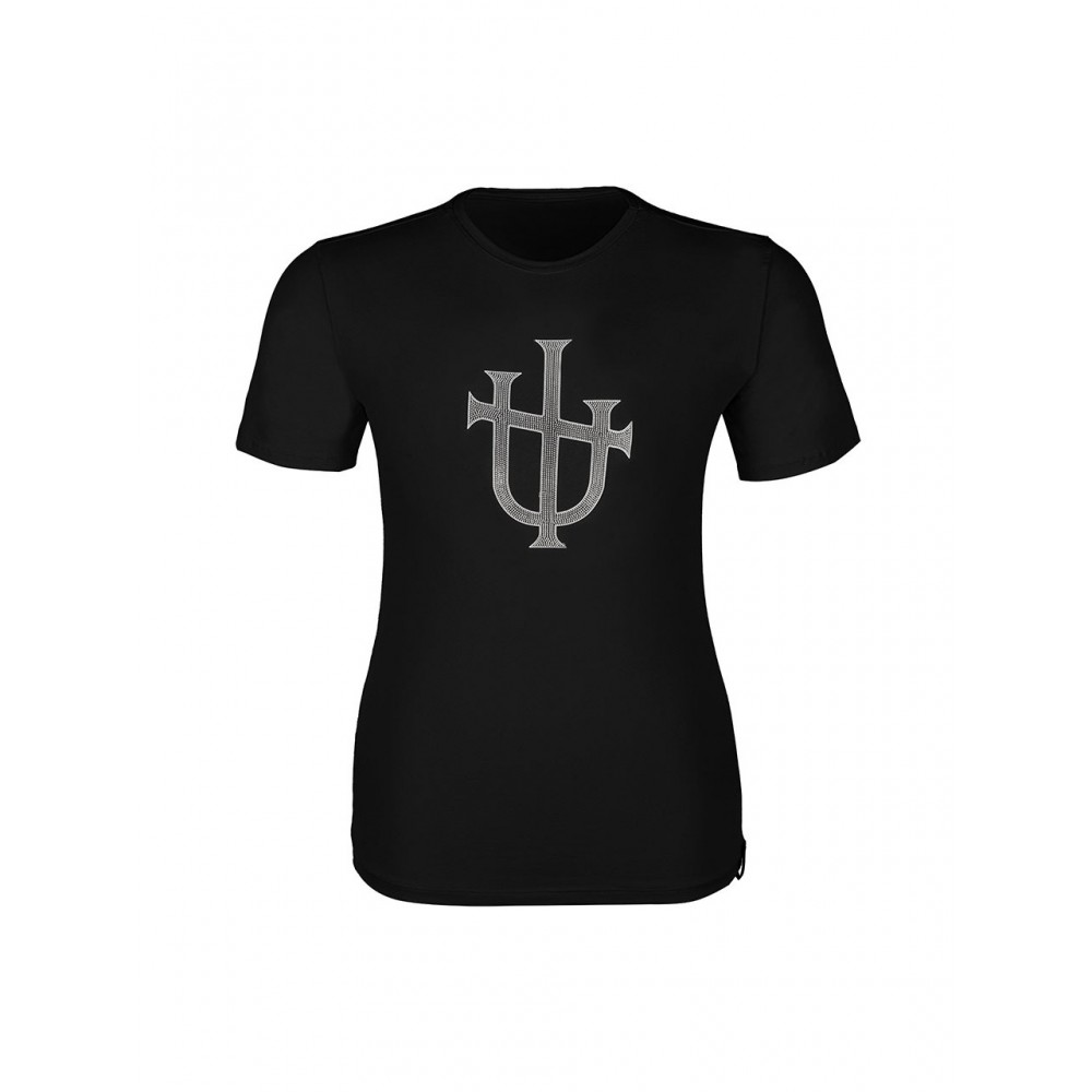 RAZIEL OVERSIZE UNISEX KABARTMA İŞARET BASKILI SİYAH T-SHİRT