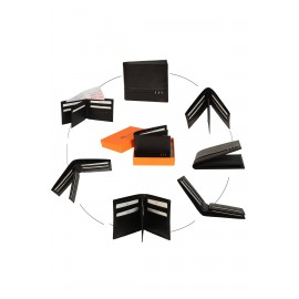 SKS Leben Erkek Siyah Hakiki Deri Cüzdan Kartlık