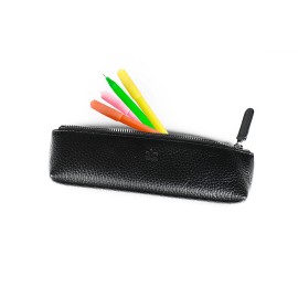 SKS Leben Kişiye Özel Hakiki Deri Gözlük Kabı - Kalemlik 997 46B 01 SİYAH