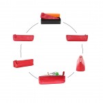 SKS Leben Kişiye Özel Hakiki Deri Gözlük Kabı - Kalemlik 997 46B 10 KIRMIZI