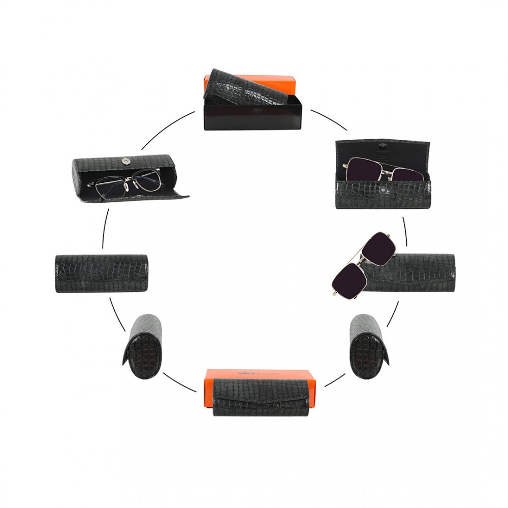 SKS Leben Hakiki Rugan Deri Gözlük Kabı - Kılıfı 603 091 26 YEŞİL