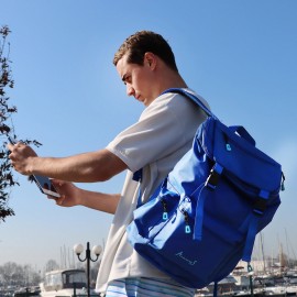 Anemoss Su Geçirmez Kumaşlı 15 inç Laptop Bölmeli Okul Sırt Çantası Siyah