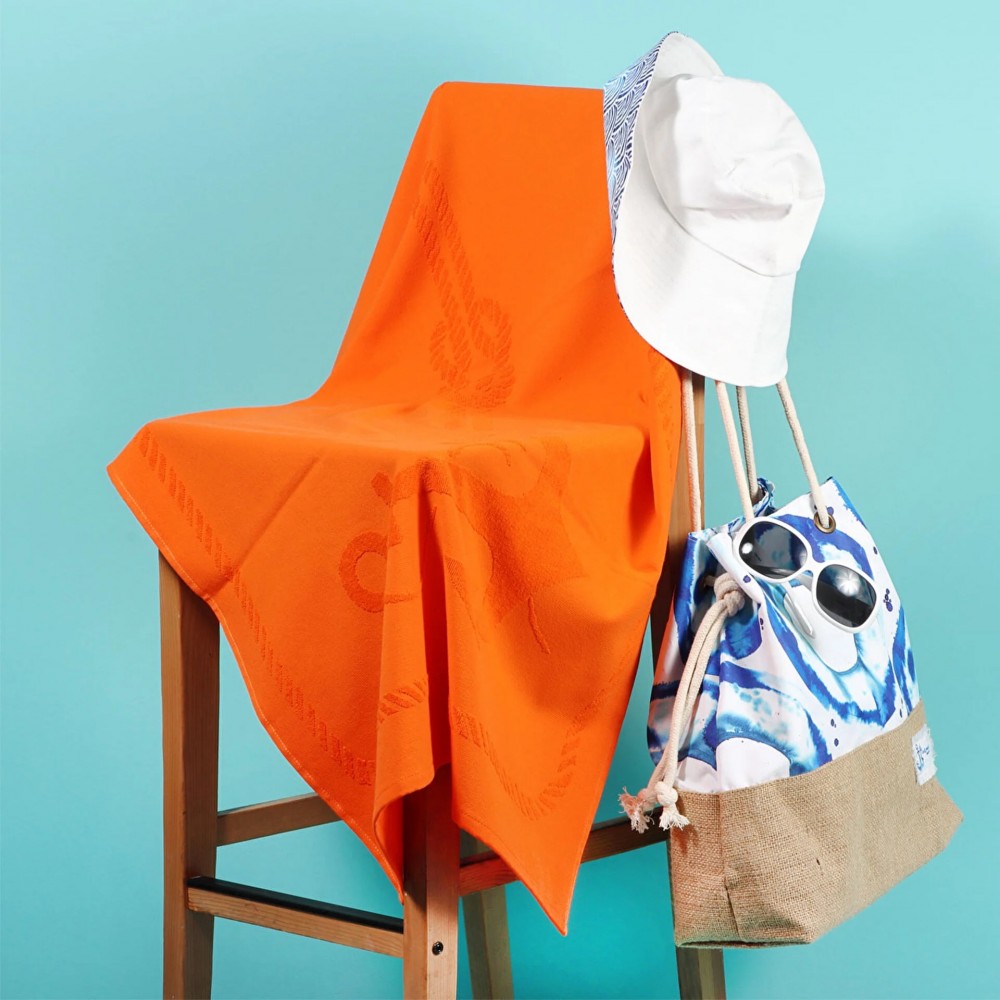 Anemoss Yelken Plaj Havlusu Turuncu 140x70 cm