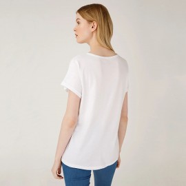 Anemoss Yeşil Yengeç Beyaz Kadın T-Shirt