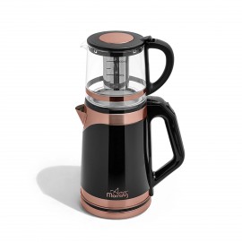 Any Morning 1 L Cam Demlikli 2 L Çelik Su Isıtıcılı Çay Makinesi DE23203SX