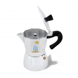 Any Morning 240 ml Alüminyum Moka Pot Espresso Kahve Makinesi Desenli Gümüş Renk HES-6