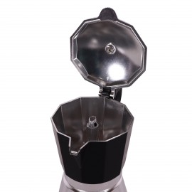 Any Morning 240 ml Alüminyum Moka Pot Espresso Kahve Makinesi Siyah HES-6
