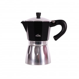 Any Morning 240 ml Alüminyum Moka Pot Espresso Kahve Makinesi Siyah HES-6