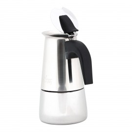 Any Morning 300 ml Paslanmaz Çelik Moka Pot, İndüksiyon Uyumlu Gümüş Rengi FE001-6