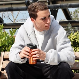 Any Morning 400 ml Paslanmaz Çelik Termos Mug, Çift İşlevli Sızdırmaz kapaklı, Siyah SI232021