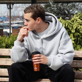 Any Morning 500 ml Paslanmaz Çelik Termos Mug, Çift Katmanlı, Sızdırmaz Kapak, Bakır Rengi SI231902