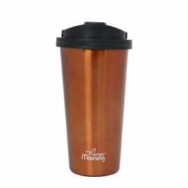 Any Morning 500 ml Paslanmaz Çelik Termos Mug, Çift Katmanlı, Sızdırmaz Kapak, Bakır Rengi SI231902