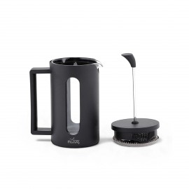 Any Morning 600 ml French Press, Darbeye Dayanıklı Cam, 304 Paslanmaz Çelik Filtreli FF002