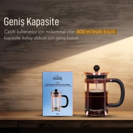 Any Morning 600 ml  French Press, Paslanmaz Çelik Kahve ve Bitki Çayı Demleme FF120
