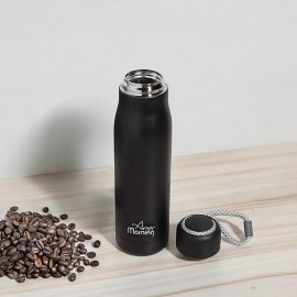 Any Morning 600 ml Paslanmaz Çelik Termos, Çift Katmanlı, Sızdırmaz Kapaklı, Siyah BA21547