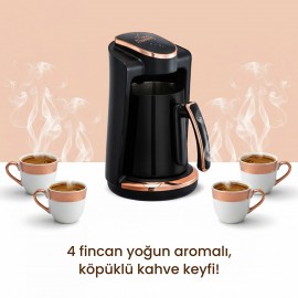 Any Morning Paslanmaz Çelik Cezveli Türk Kahvesi Makinesi, 4 Fincan Kapasiteli 250 ml LI23201S