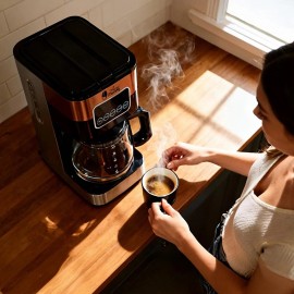 Any Morning SH21615S Dokunmatik Ekranlı Zaman ve Aroma Ayarlı Filtre Kahve Makinesi Bakır Rengi