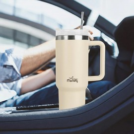 Any Morning Vaha 1200 ml Üç Kademe Çevirmeli Kapaklı Çift Katman Çelik Termos Mug Açık Somon SI2440217