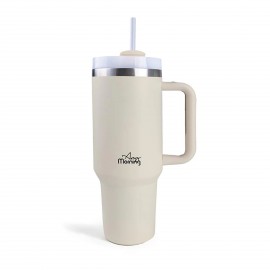Any Morning Vaha 1200 ml Üç Kademe Çevirmeli Kapaklı Çift Katman Çelik Termos Mug Açık Somon SI2440217