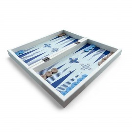 Biggdesign Blue Tile Tavla, Çizilmez Zeminli, Mıknatıslı MDF Kasa, 2 Kat Vernik Cilalı