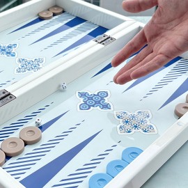 Biggdesign Blue Tile Tavla, Çizilmez Zeminli, Mıknatıslı MDF Kasa, 2 Kat Vernik Cilalı