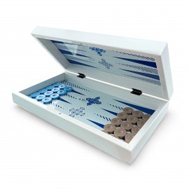 Biggdesign Blue Tile Tavla, Çizilmez Zeminli, Mıknatıslı MDF Kasa, 2 Kat Vernik Cilalı