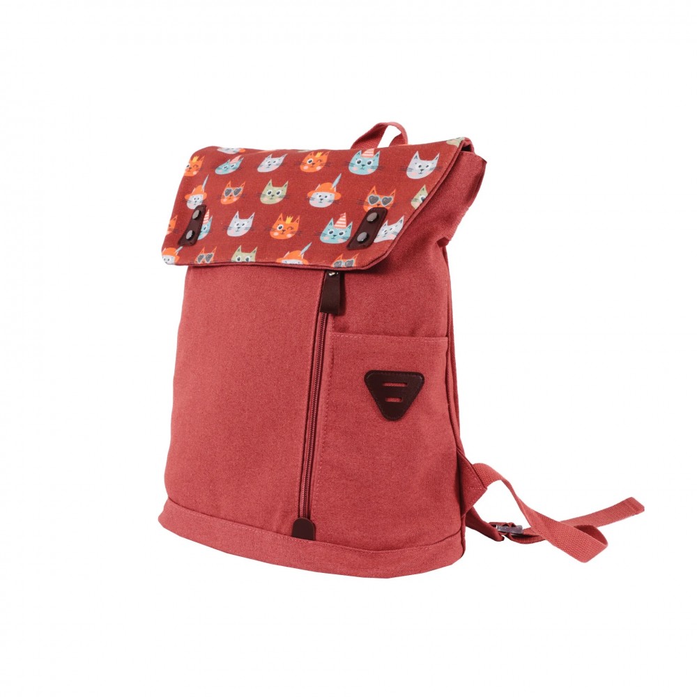 Biggdesign Cats Vintage Kadın Laptop Uyumlu Okul Sırt Çantası,  15inç laptop uyumlu Su Geçirmez,Pembe