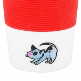 Biggdesign Dogs Seramik Mug Silikon Bantlı Kırmızı