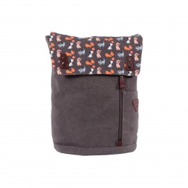 Biggdesign Dogs Vintage Su Geçirmez Kumaşlı 15 inç Laptop Uyumlu Okul Sırt Çantası Gri