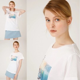 Biggdesign Faces Happy Kadın T-Shirt